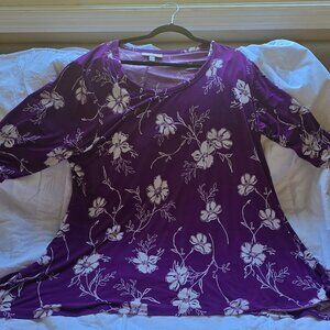 Woman Within Plus Sz (2X) 26-28 3/4 length sleeves top